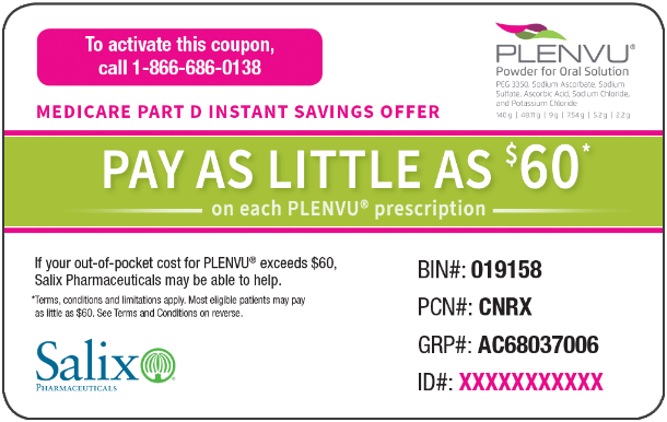 PLENVU co-pay savings card